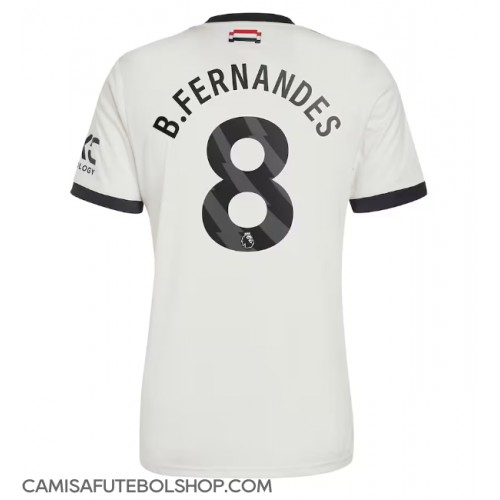 Camisa de time de futebol Manchester United Bruno Fernandes #8 Replicas 3º Equipamento 2024-25 Manga Curta